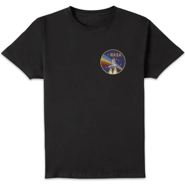 T-Shirt Homme NASA Vintage Rainbow Shuttle - Noir