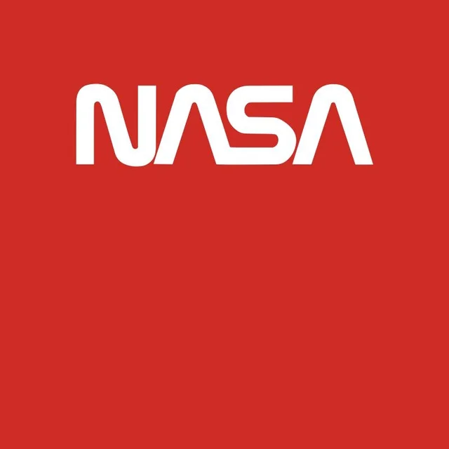 T-Shirt Homme NASA Worm Logotype - Rouge