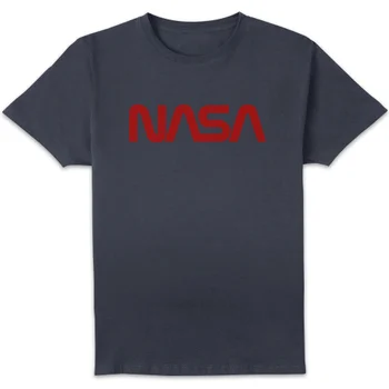 T-Shirt Homme NASA Worm Logotype - Bleu Marine