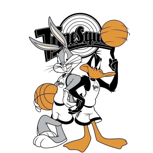 T-Shirt Homme Bugs et Daffy Time Squad Space Jam - Blanc