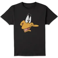 T-Shirt Homme Gros Plan Daffy Duck Looney Tunes - Noir