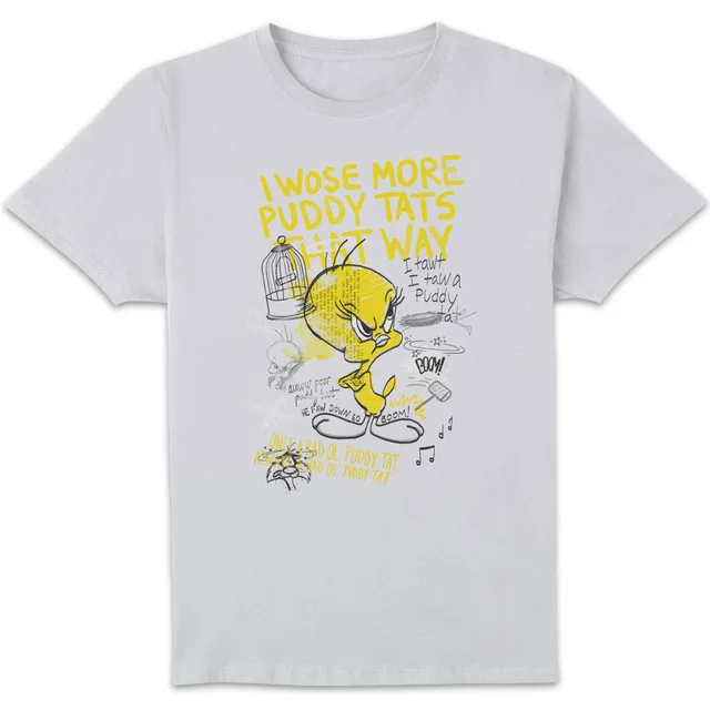 T-Shirt Homme Titi Fâché Looney Tunes - Blanc