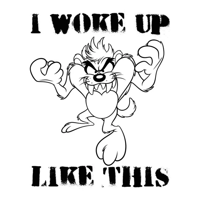 T-Shirt Homme Woke Up Like This Looney Tunes - Blanc