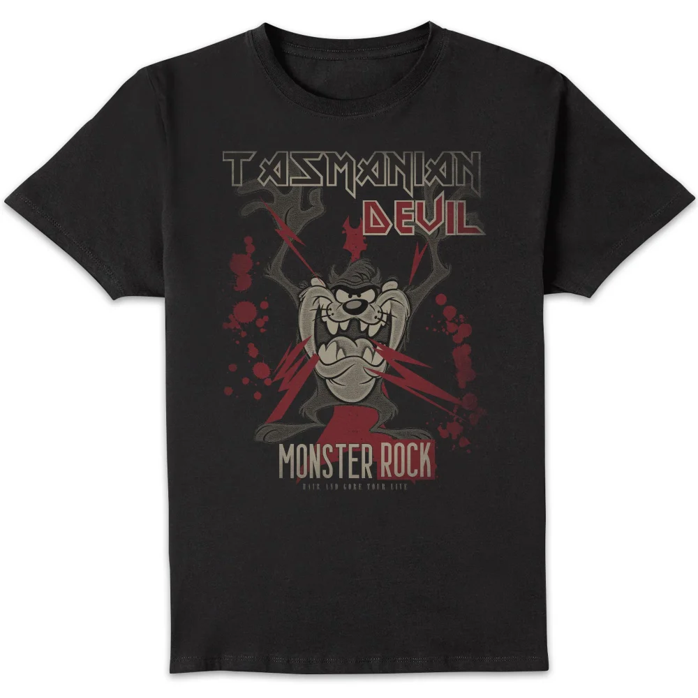 T-Shirt Homme Taz Diable de Tasmanie Monster Rock Looney Tunes - Noir - S Image 1