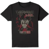 T-Shirt Homme Taz Diable de Tasmanie Monster Rock Looney Tunes - Noir - undefined undefined