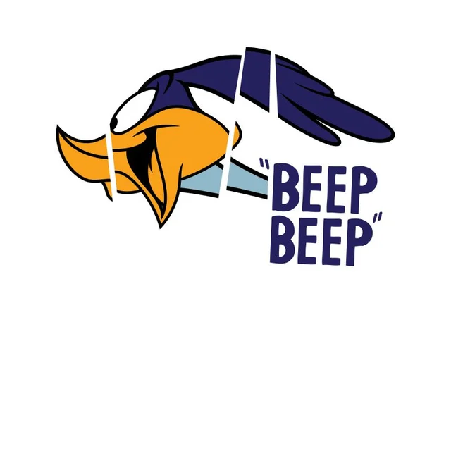 T-Shirt Homme Bip Bip et Coyote Looney Tunes - Blanc