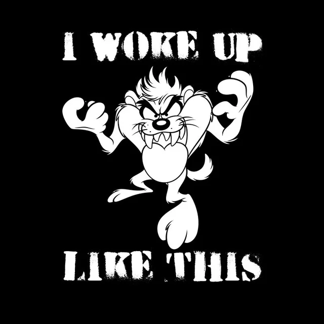 T-Shirt Homme Woke Up Like This Looney Tunes - Noir
