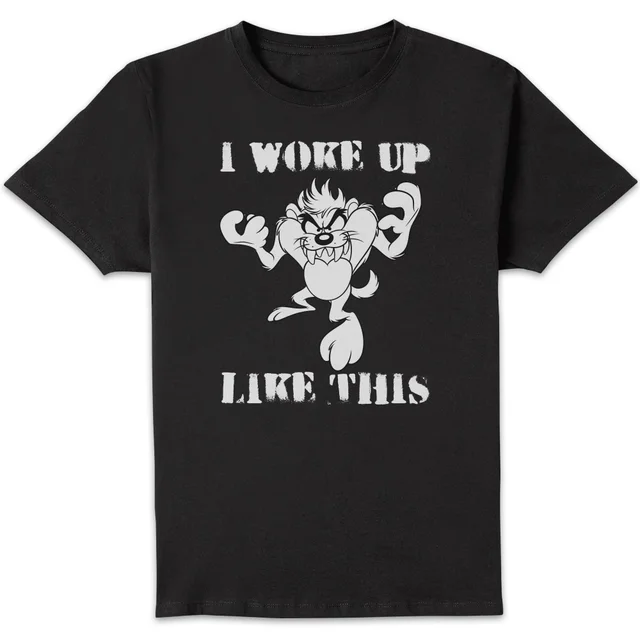 T-Shirt Homme Woke Up Like This Looney Tunes - Noir
