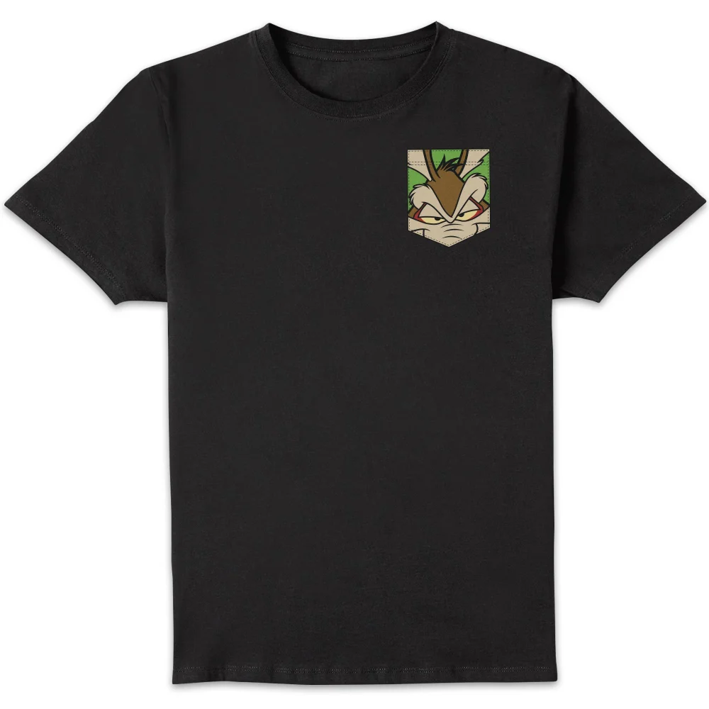 T-Shirt Homme Wile E Coyote Fausse Poche Looney Tunes - Noir - S Image 1