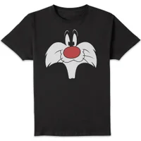 T-Shirt Homme Gros Plan Sylvestre Grosminet Looney Tunes - Noir