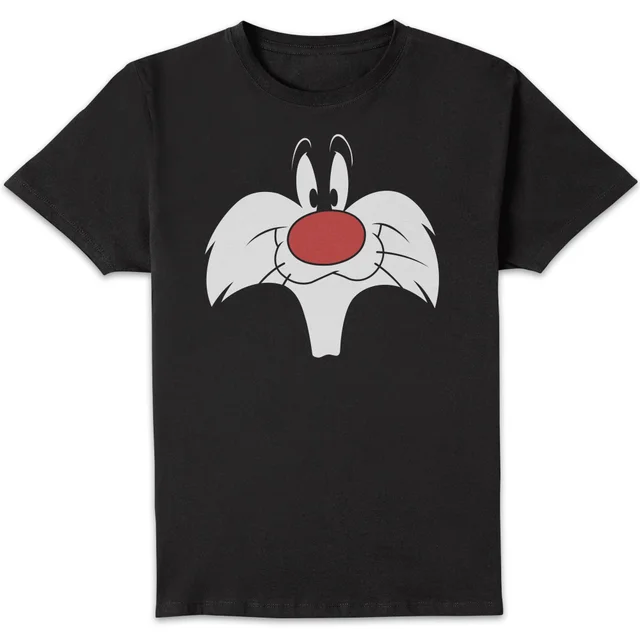T-Shirt Homme Gros Plan Sylvestre Grosminet Looney Tunes - Noir