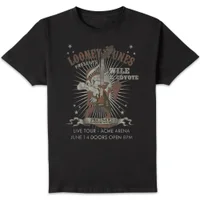 T-Shirt Homme Wile E Coyote Guitar Arena Tour Looney Tunes - Noir