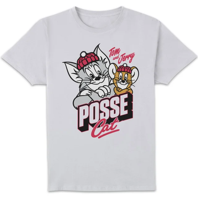 T-Shirt Homme Posse Cat Tom et Jerry - Blanc