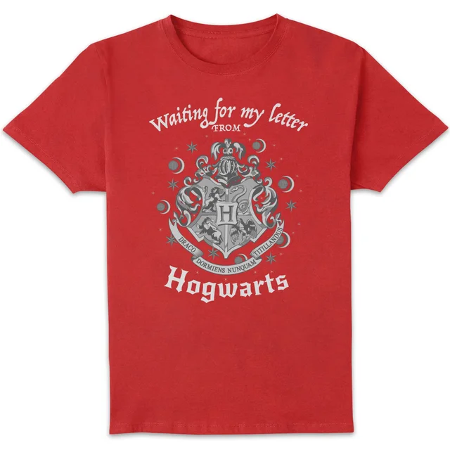 T-Shirt Homme J'attends Ma Lettre de Poudlard - Harry Potter - Rouge