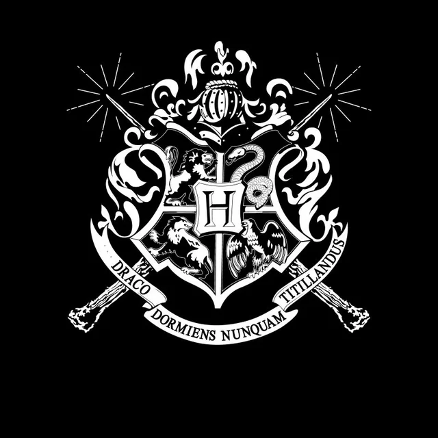 T-Shirt Homme Emblèmes des Maisons de Poudlard - Harry Potter - Noir