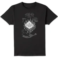 T-Shirt Homme Carte du Maraudeur - Harry Potter - Noir