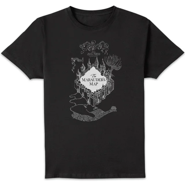 T-Shirt Homme Carte du Maraudeur - Harry Potter - Noir