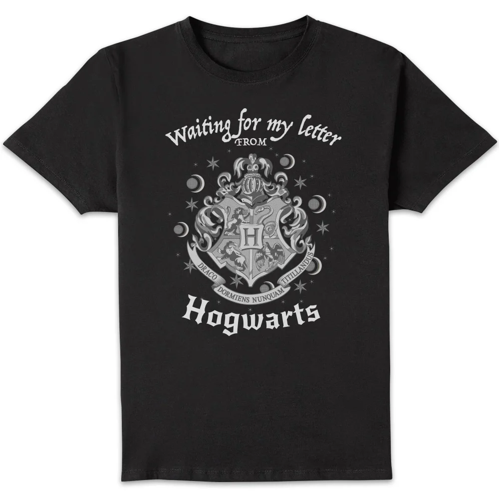 T-Shirt Homme J'attends Ma Lettre de Poudlard - Harry Potter - Noir - S Image 1