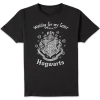 T-Shirt Homme J'attends Ma Lettre de Poudlard - Harry Potter - Noir