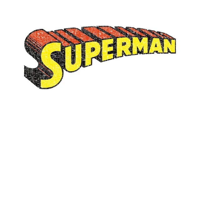 T-Shirt Homme Logo Superman Craquelé DC Comics - Blanc