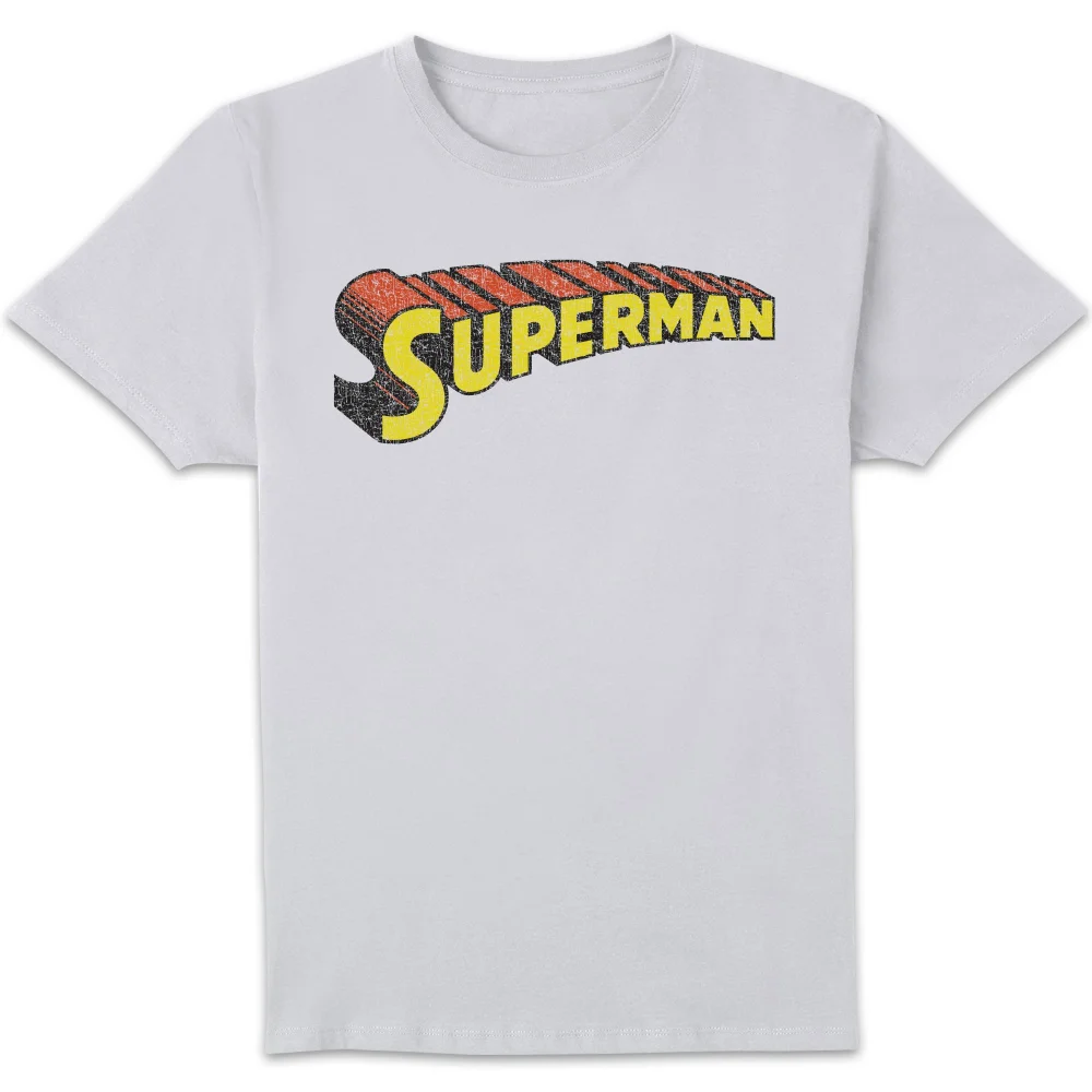 T-Shirt Homme Logo Superman Craquelé DC Comics - Blanc - S Image 1