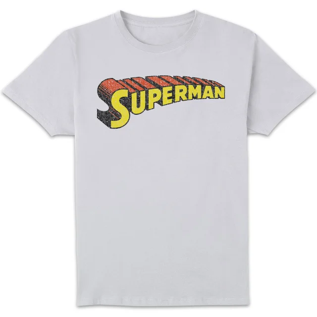 T-Shirt Homme Logo Superman Craquelé DC Comics - Blanc