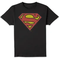T-Shirt Homme Logo Superman Craquelé DC Comics - Noir - undefined undefined