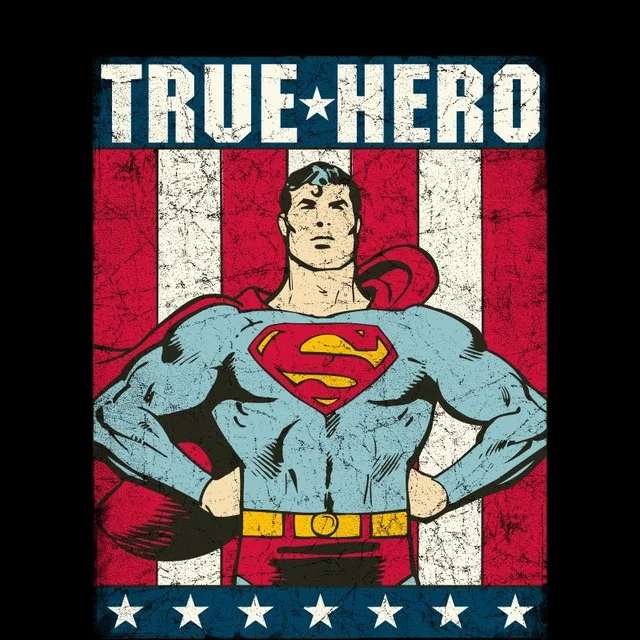 T-Shirt Homme Superman True Hero DC Originals - Noir