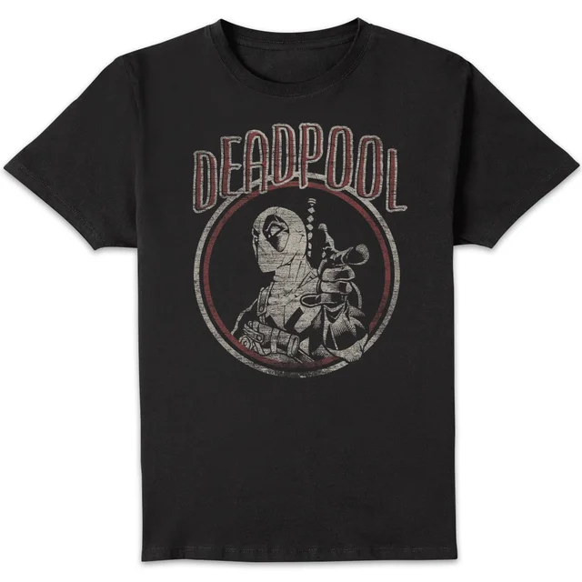 Marvel Deadpool Vintage Circle T-shirt Homme - Noir