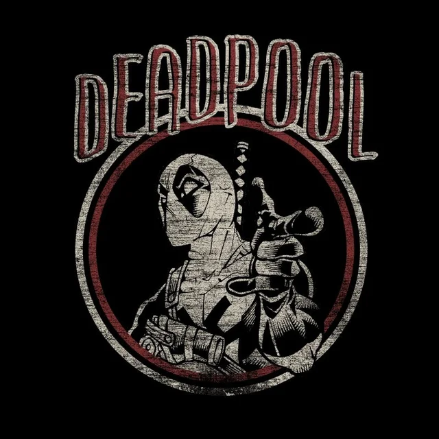 Marvel Deadpool Vintage Circle T-shirt Homme - Noir