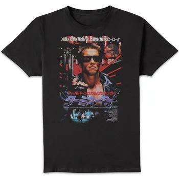 T-Shirt Homme Terminator Affiche Japonaise - Noir