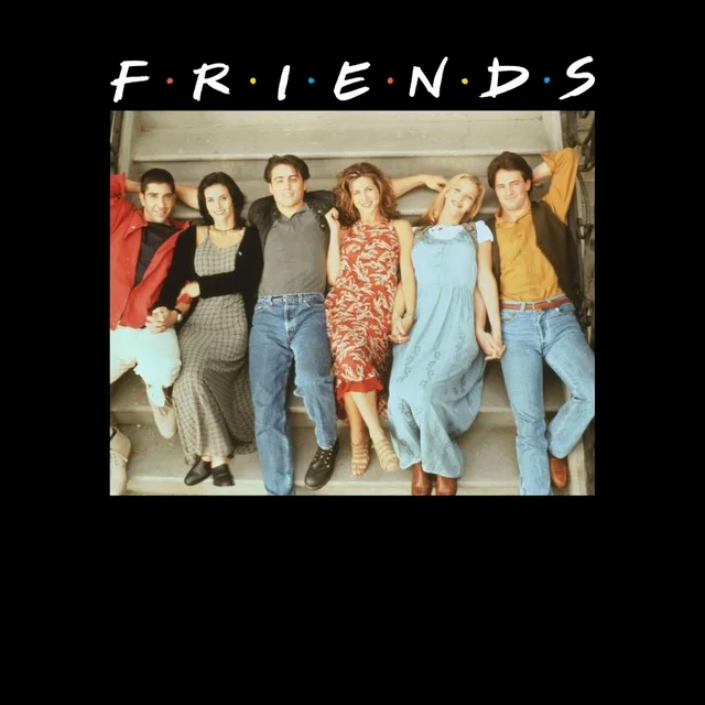 T-Shirt Homme Séance Rétro - Friends - Noir