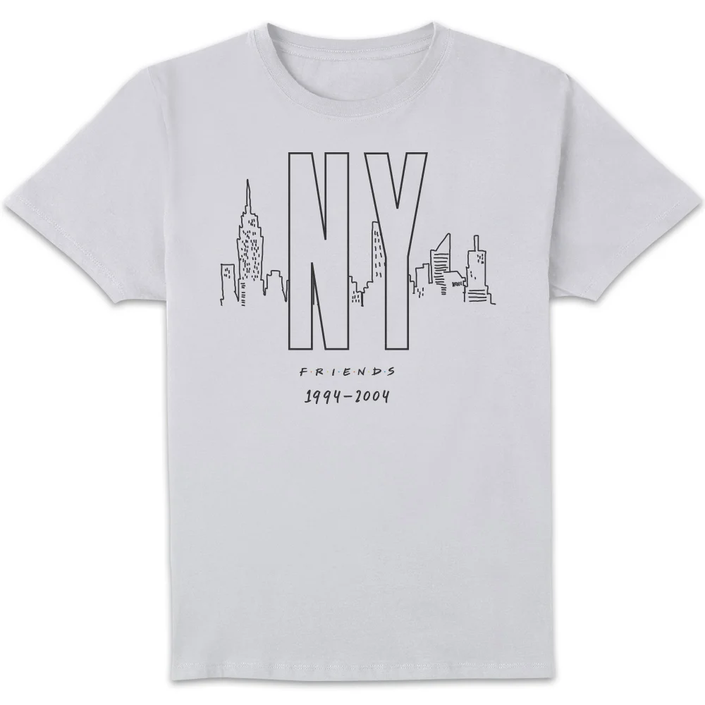 T-Shirt Homme Skyline New York - Friends - Blanc - S Image 1