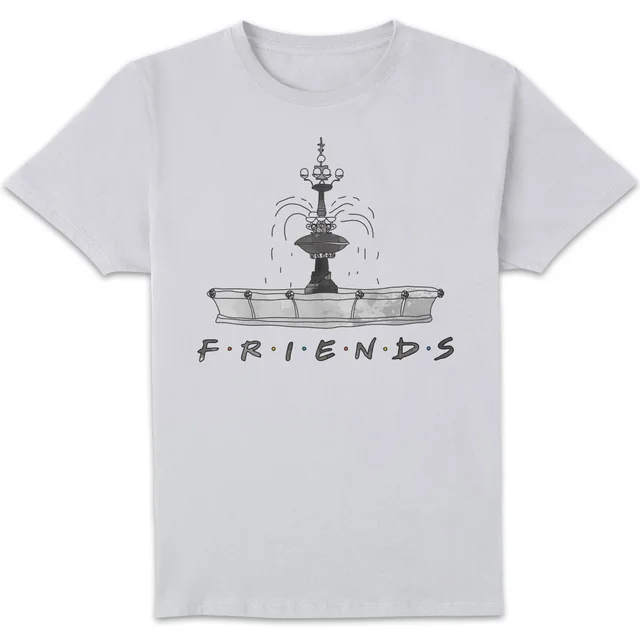 T-Shirt Homme Croquis Fontaine - Friends - Blanc