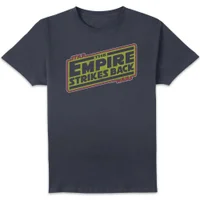 T-Shirt Homme Logo L'empire Contre-Attaque Star Wars Classic - Bleu Marine - undefined undefined
