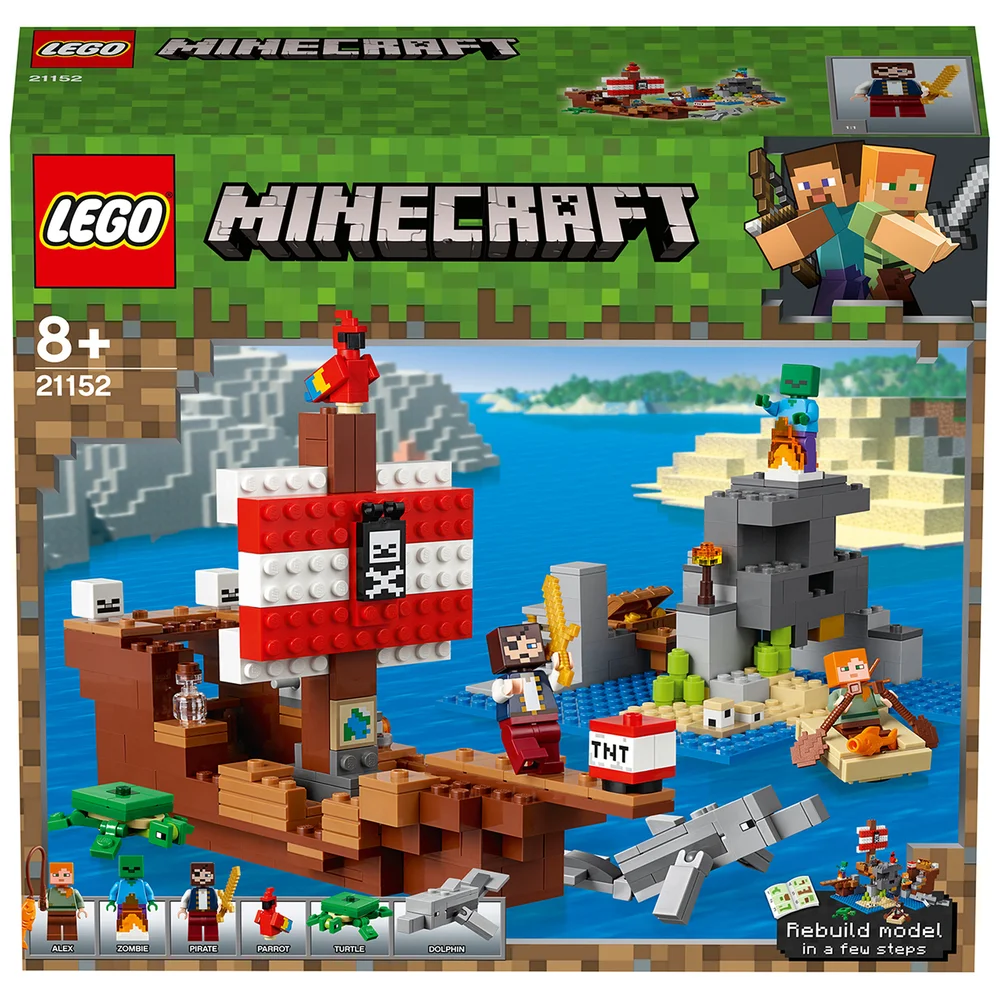 LEGO Minecraft : Jouet L'aventure du bateau pirate (21152) Image 1