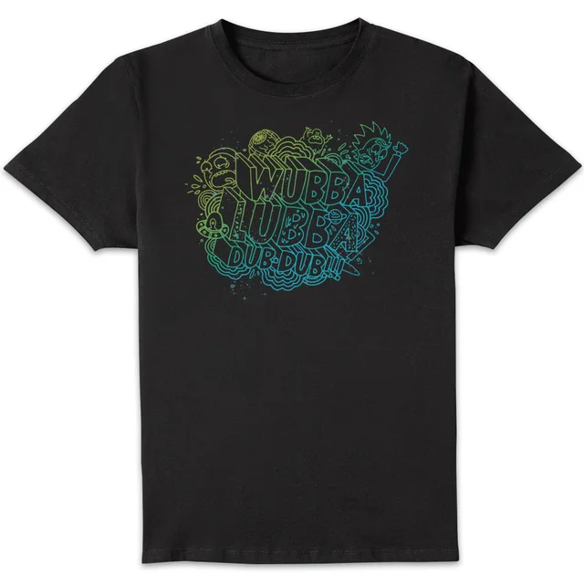 T-Shirt Homme Wubba Lubba Dub Dub Rick et Morty - Noir