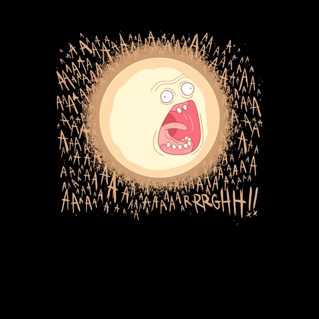 T-Shirt Homme Soleil Hurlant Rick et Morty - Noir