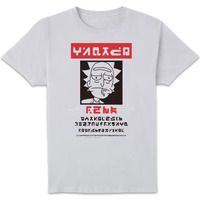 T-Shirt Homme Wanted Rick Rick et Morty - Blanc