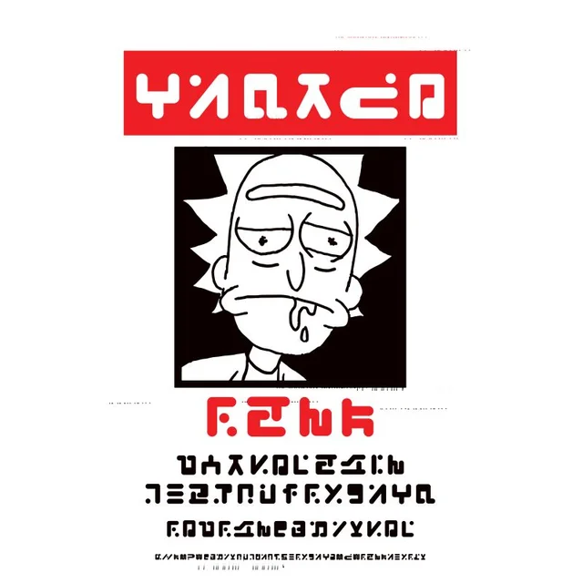 T-Shirt Homme Wanted Rick Rick et Morty - Blanc