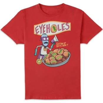 T-Shirt Homme Eyeholes Rick et Morty - Rouge