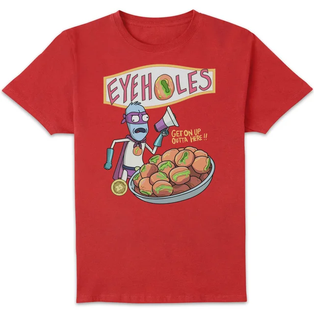 T-Shirt Homme Eyeholes Rick et Morty - Rouge