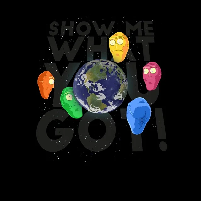 T-Shirt Homme Show Me What You Got Rick et Morty - Noir