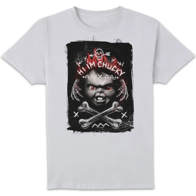 T-Shirt Homme Hi I'm Chucky Chucky - Blanc