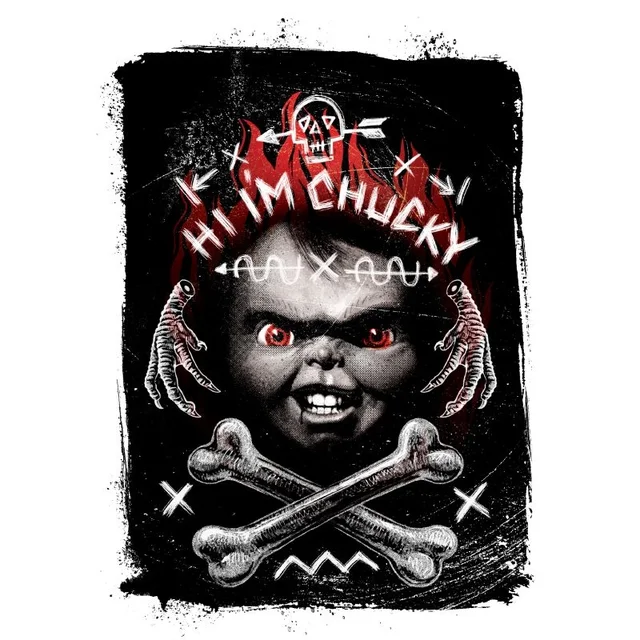 T-Shirt Homme Hi I'm Chucky Chucky - Blanc