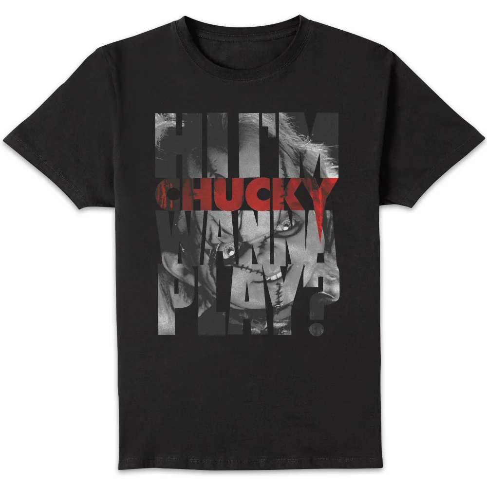 T-Shirt Homme Typographic Chucky - Noir - S Image 1