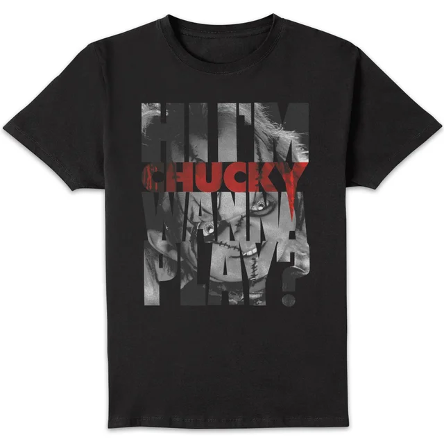 T-Shirt Homme Typographic Chucky - Noir