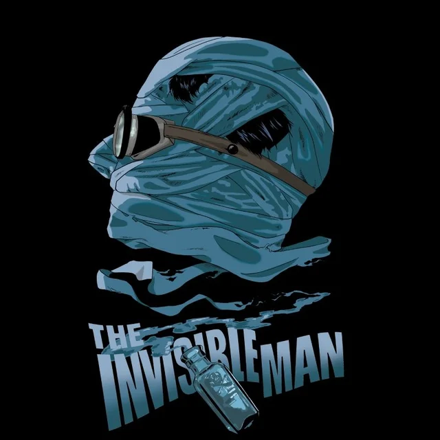 T-Shirt Homme L'Homme Invisible - Universal Monsters - Noir