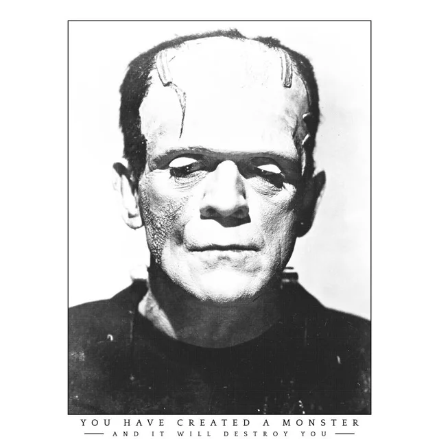 T-Shirt Homme Frankenstein Portrait - Universal Monsters - Blanc