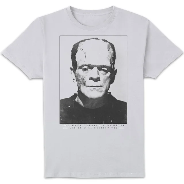 T-Shirt Homme Frankenstein Portrait - Universal Monsters - Blanc